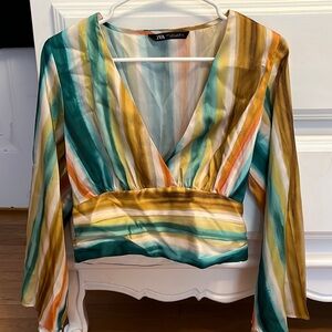 Zara cropped blouse